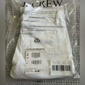 NWT - JCrew Reid Cropped White Denim - size 25